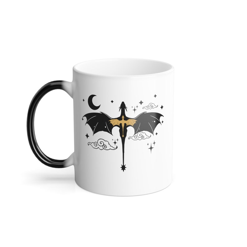 Color Changing Fly or Die Fantasy Dragon Mug, Dragon Coffee Mug, Fantasy Reader, Fantasy Book Mug, Bookish Dragon, Mug for Fantasy Reader image 6