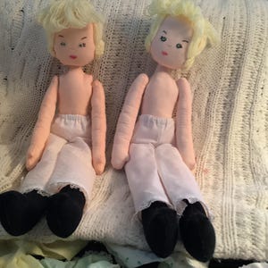 Vintage hand made doll with outfits
