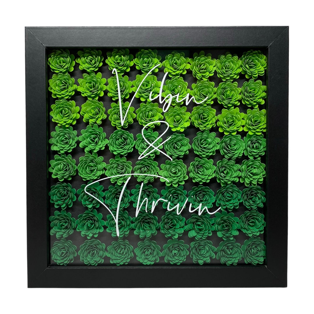 Personalized Shadow Box Gift Paper Flowers Etsy