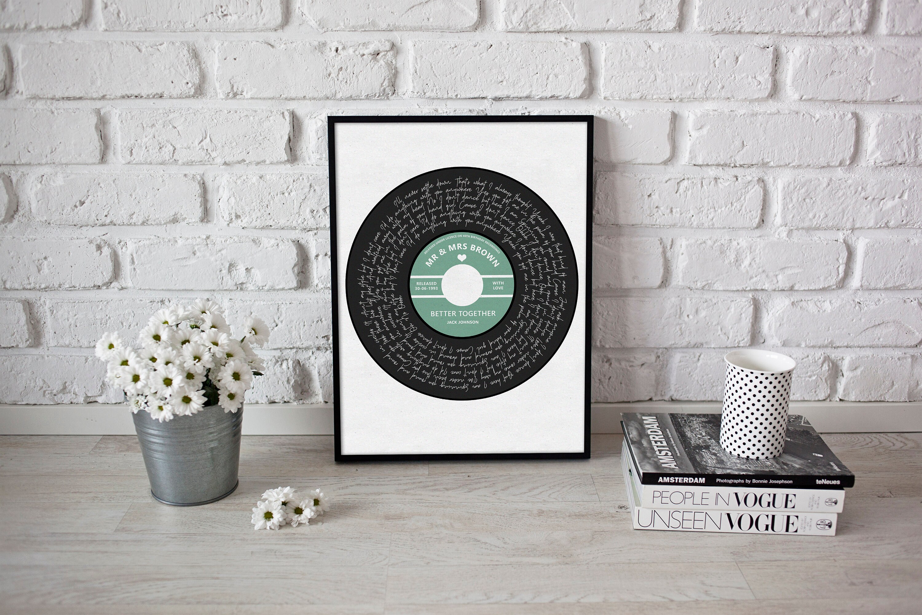 Personalized Record Print Printable Wall Art Custom Vinyl Etsy