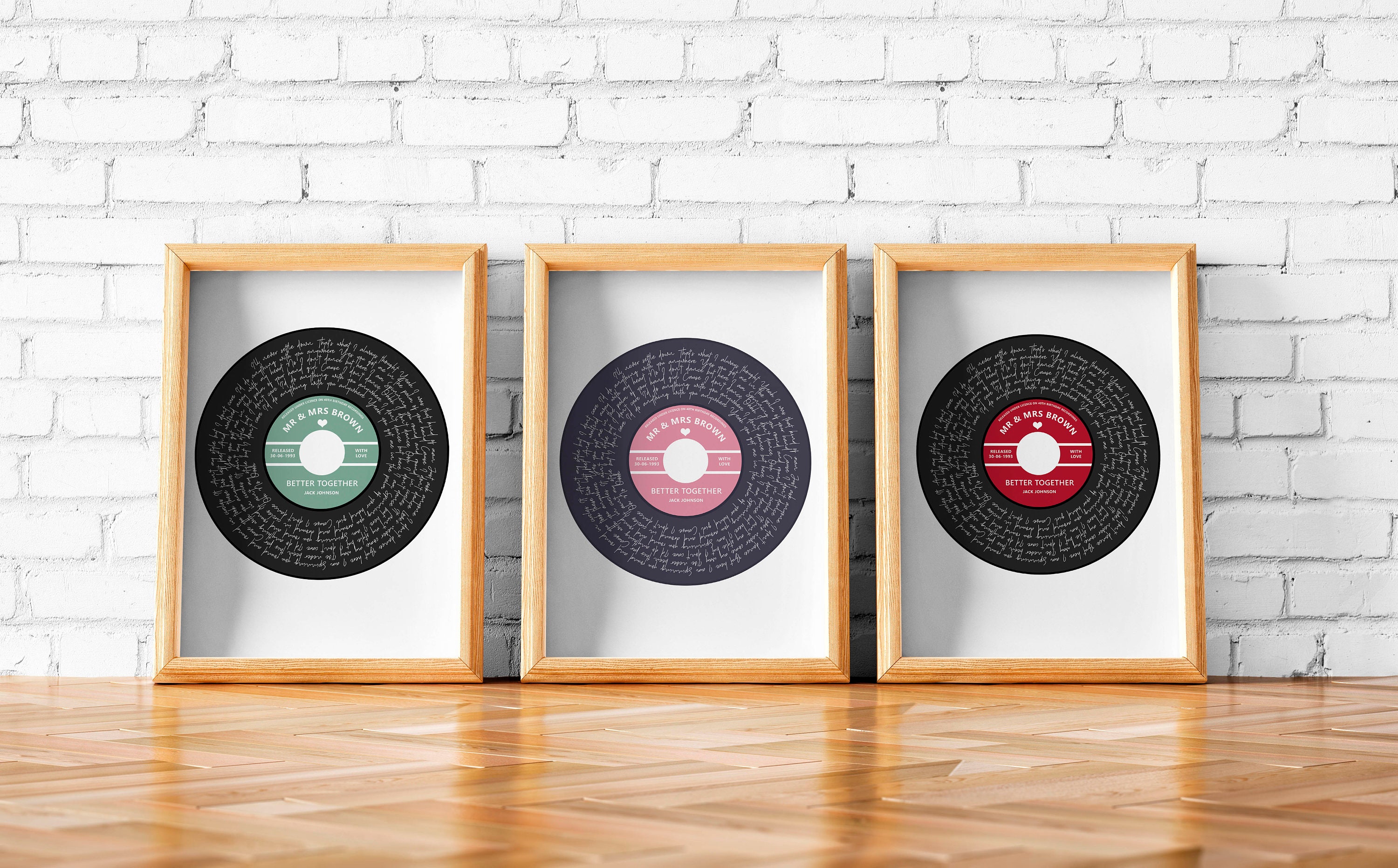 Personalized Record Print Printable Wall Art Custom Vinyl Etsy