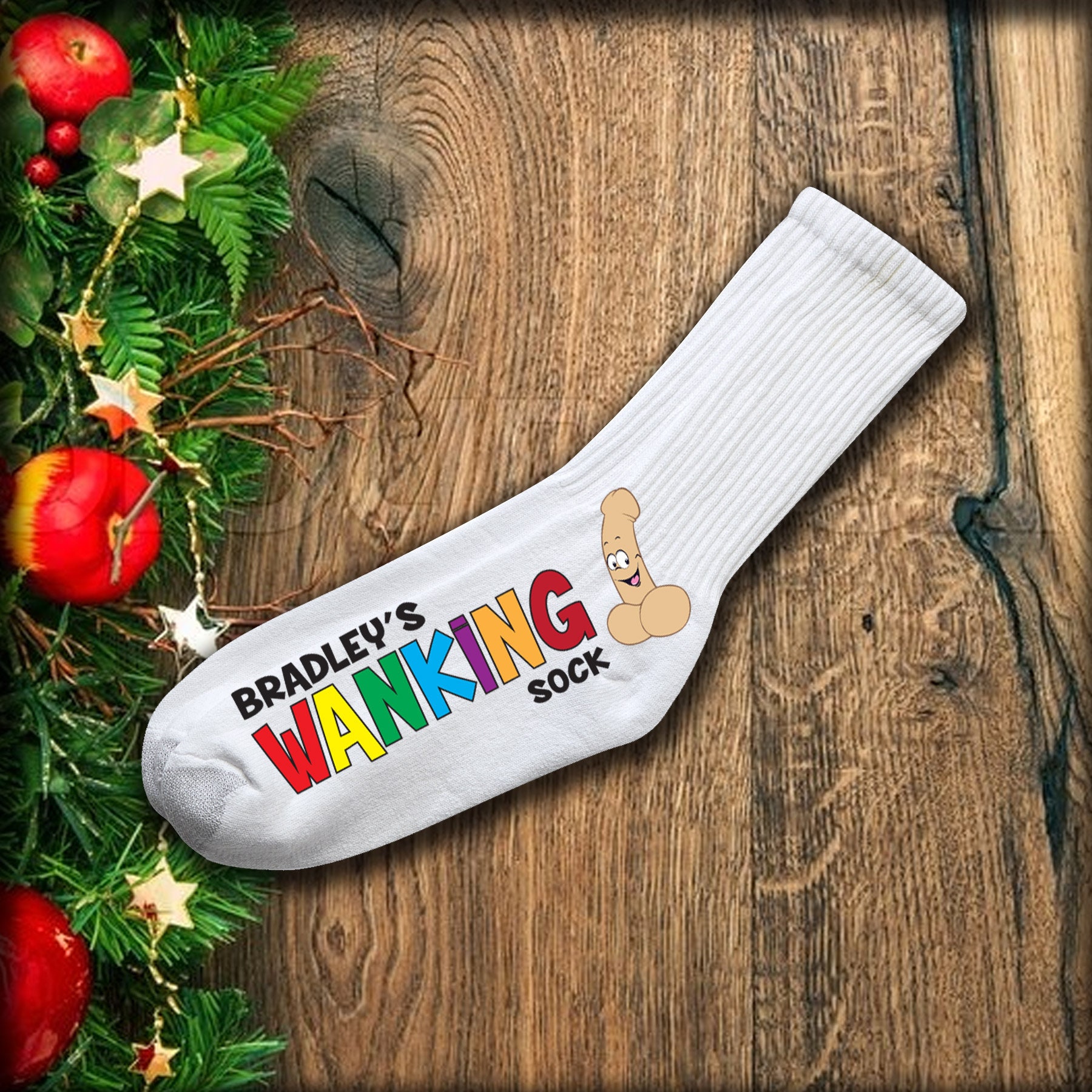 Bmprintsshop Rude Personalised Extra Large Wanking Sock - Etsy