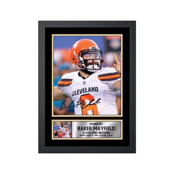 baker mayfield autographed picture