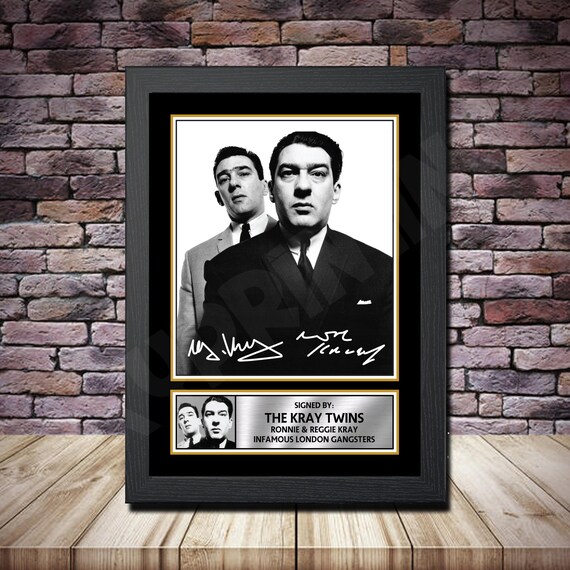 The Kray Twins Ronnie And Reggie British Gangsters Poster Canvas Pictures