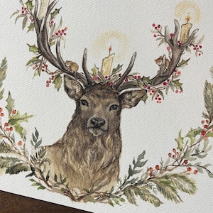 Merry and bright stag~ print