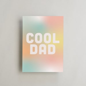 Coole Dad Card Gradient Instant Download Grußkarte mit Umschlag Vorlage