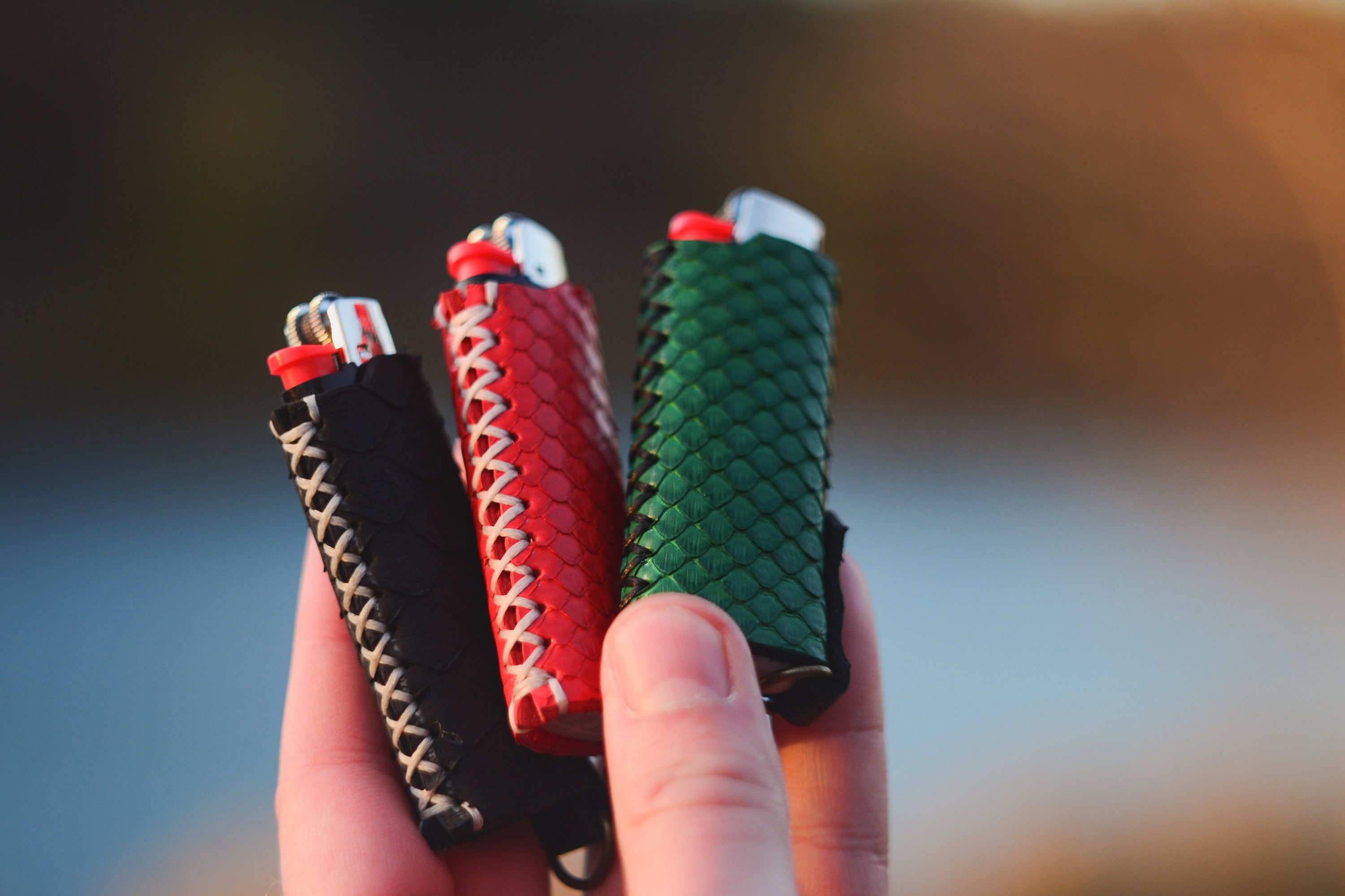 BIC Key Fob Keychain Python Snakeskin Bic Sleeve Lighter Etsy