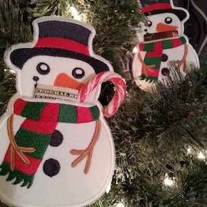 Gift Card Holder Christmas Ornament-Snowman