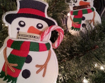 Gift Card Holder Christmas Ornament-Snowman