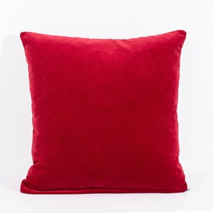 Luxury velvet throw pillow, red velvet pillow cover, red throw pillow cover, velvet cushion cover, velvet accent pillow, red turkish pillow.