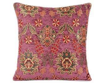 Housse de coussin kilim rose, coussin kilim turc, housse de coussin kilim, coussin oriental rose, coussin kilim rose, taie d'oreiller 16 x 16.