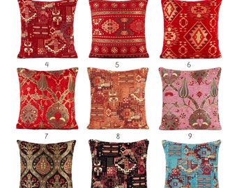 Kilim pillow cover, Turkish pillow cover, red kilim pillow, black kilim pillow, red kilim cushion, pink kilim pillow, blue kilim pillow.