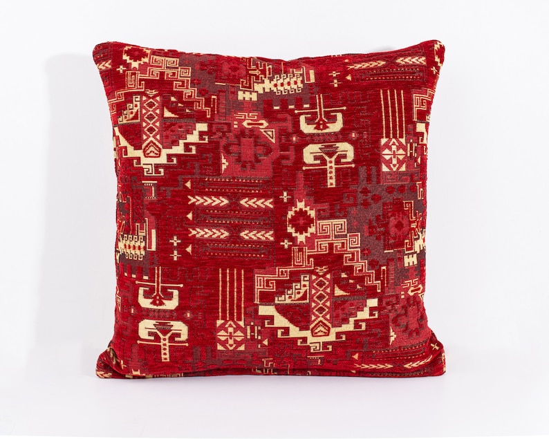 Kilim Pillow Cover Turkish Pillow Cover Red Kilim Pillow Etsy
