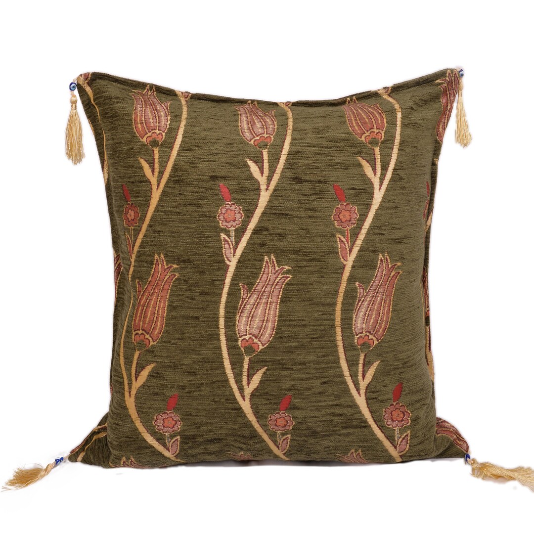 Throw Pillow Cover Green Pillow Sham Green Turkish Pillow Etsy