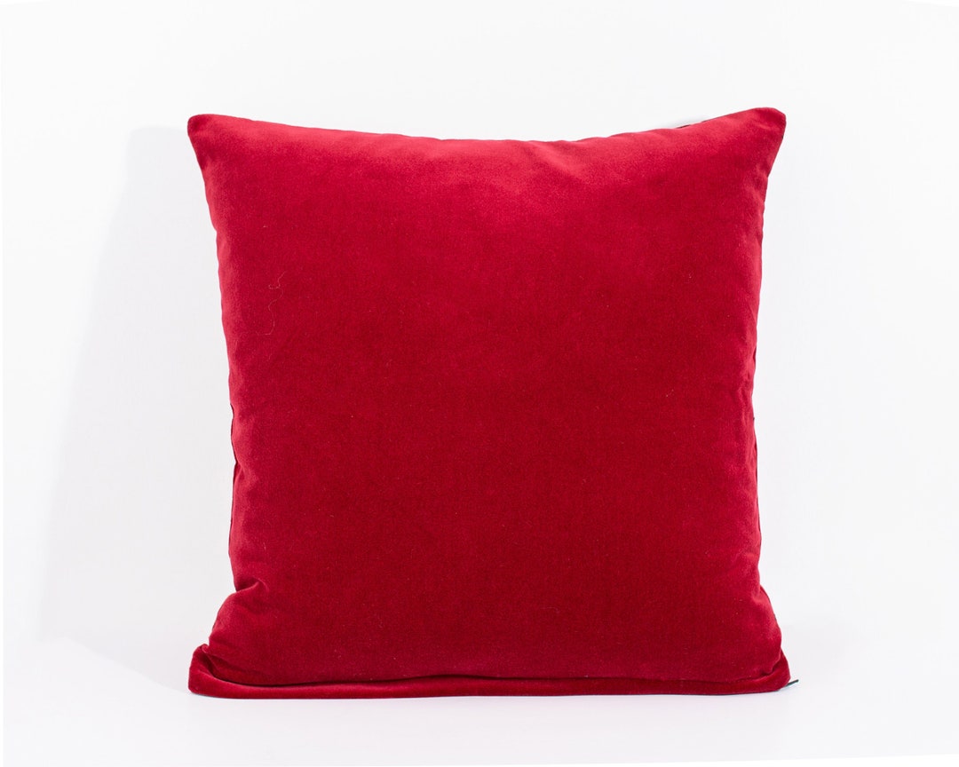 Luxury Velvet Throw Pillow Red Velvet Pillow Cover Red Throw Etsy UK