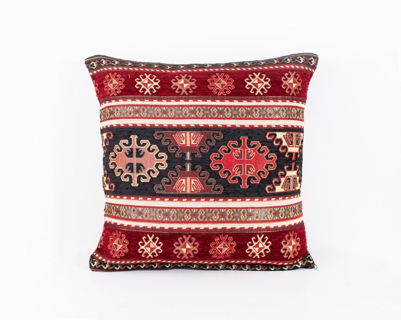 Kilim Pillow Cover Turkish Pillow Cover Red Kilim Pillow Etsy