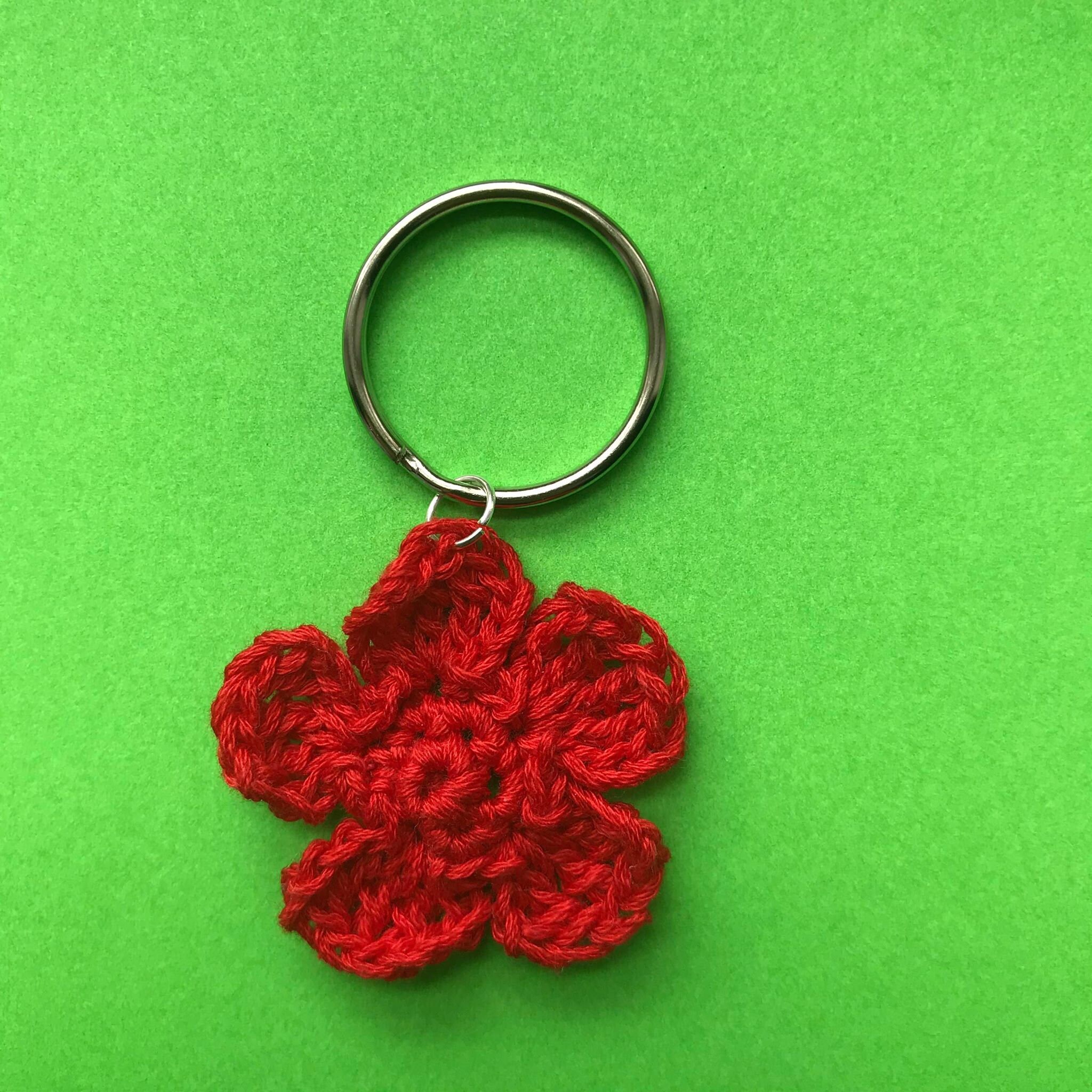 Crochet Flower Keyring Sunflower keyring Daisy keyring Etsy