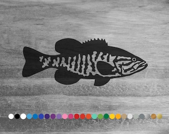Smallmouth Bass vinyl decal sticker for car truck rv camper van 4x4 window bumper fishing boat hull kayak canoe room wall door home decor