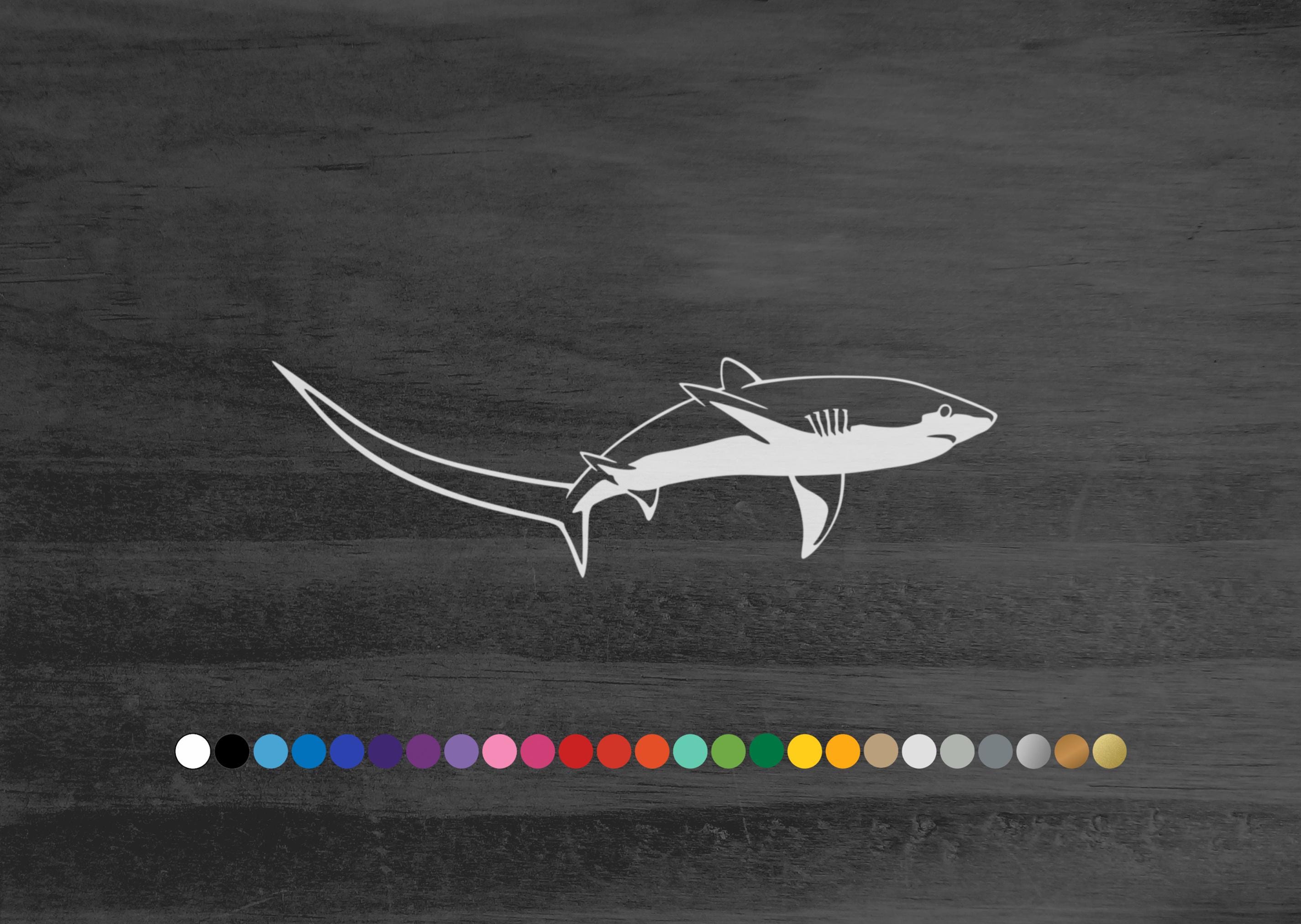2 Large Tribal Shark Boat Decals – 48” X 23” – Vinyl Sticker For Boat, RV, Truck – Oracal
