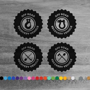 Off Road Recovery Vehicle vinyl decal sticker for car truck 4x4 atv utv rv camper van bus window bumper trailer rig off-road towing rescue