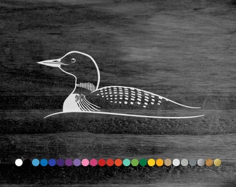 Loon vinyl decal sticker for car truck rv camper van atv window bumper hood panel boat hull room door wall cooler laptop bird art home decor