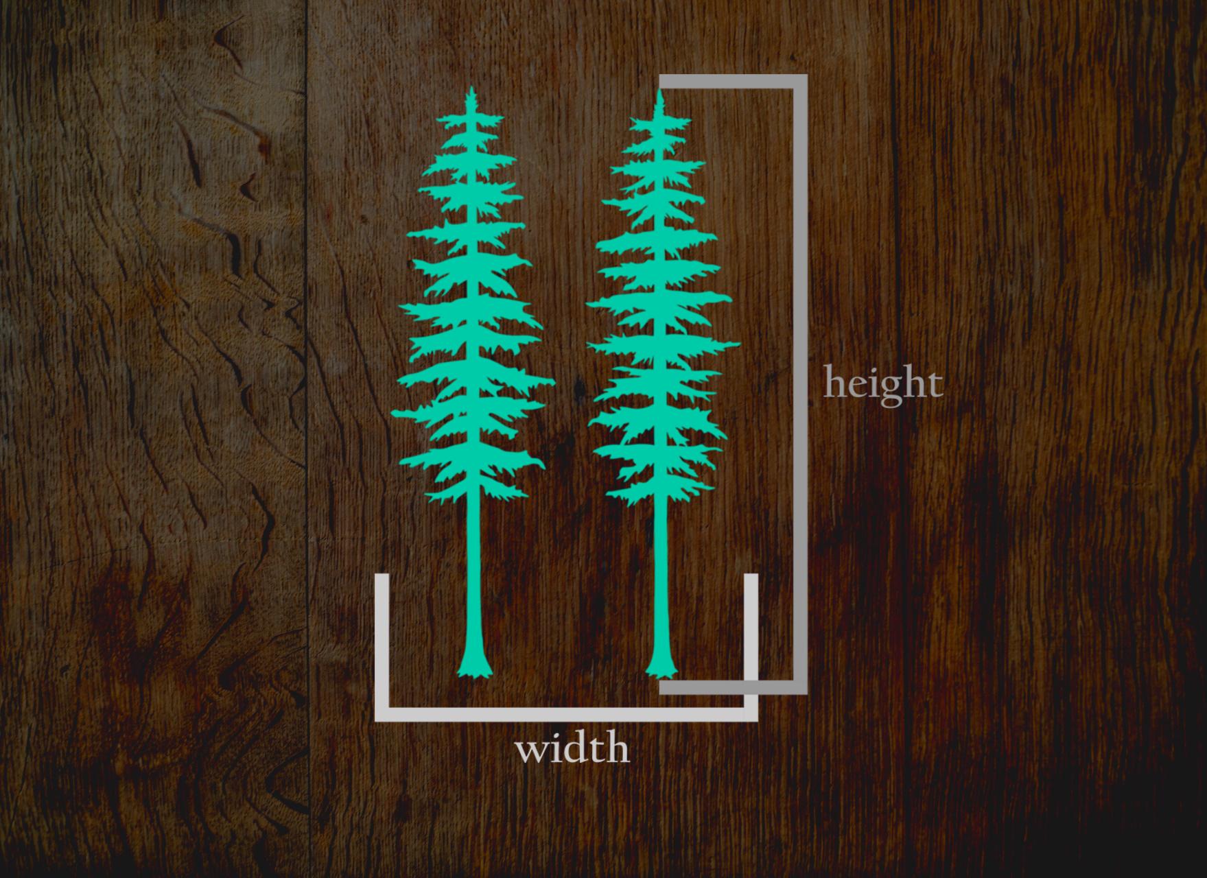 Fir Real Sticker Fir Trees Vinyl Decal Sticker for Car Truck Rv Camper Van Atv Window ...