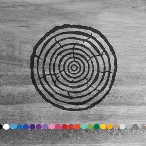 May include: Black and white wood grain pattern with concentric circles, resembling a tree trunk cross-section.