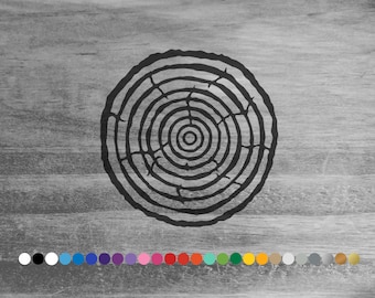 Tree Rings vinyl decal sticker for car truck rv camper van atv window bumper boat laptop cooler wall room door nature home decor artwork pic