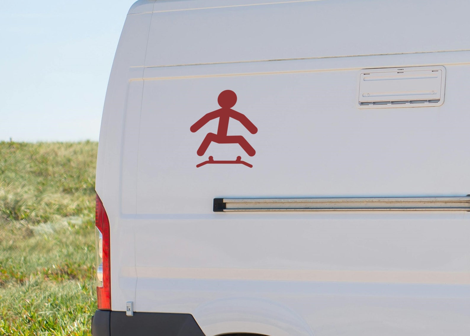Skating Ramp Sticker Skateboard Stick Figure Vinyl Decal Sticker for Car Truck Rv Camper Van ...