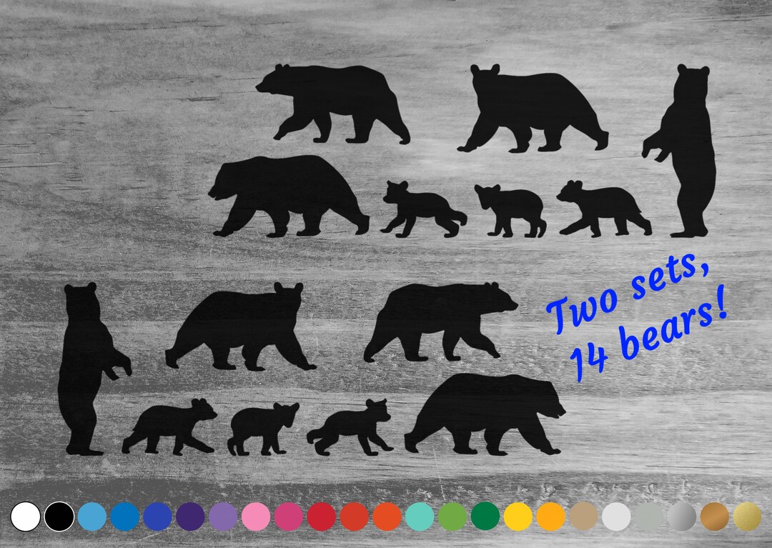 Black Bear Vinyl Decals Stickers for Car Truck Bus Van Camper Rv Atv