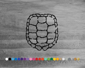 Snapping Turtle shell vinyl decal sticker for car truck rv camper van atv window bumper boat hull laptop cooler room wall door home decor