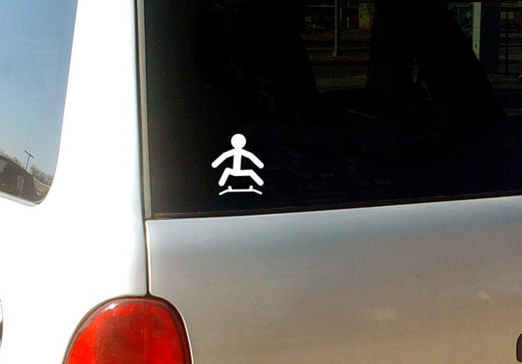 Skating Ramp Sticker Skateboard Stick Figure Vinyl Decal Sticker for Car Truck Rv Camper Van ...
