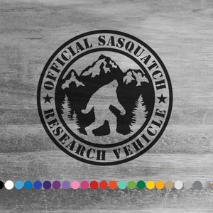 Sasquatch Research Vehicle vinyl decal sticker for car truck rv camper van atv utv off-road overland door panel hood window bumper boat hull