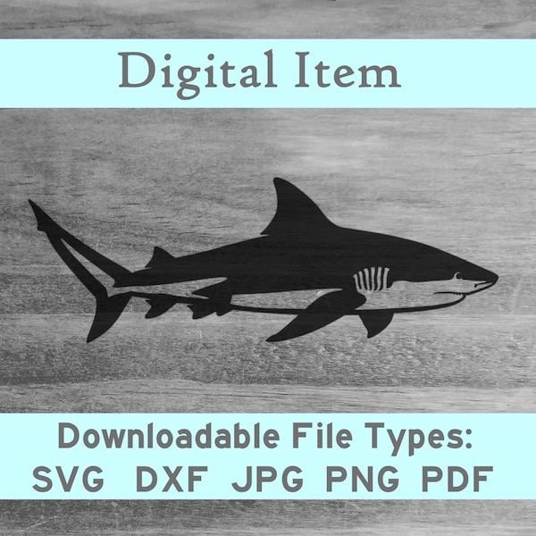 Bull Shark svg dxf png jpeg pdf digital file download-NOT a physical item-please read description- art jpeg vinyl htv cnc vector shirt press