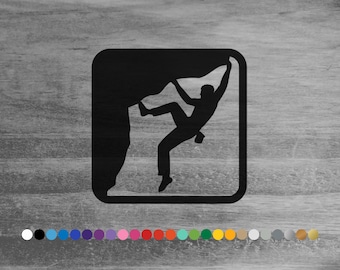 Rock Climbing vinyl decal sticker for car truck rv camper van atv window bumper hood cooler laptop boat room wall climber bouldering decor