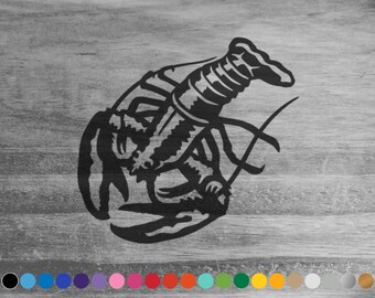 Lobster vinyl decal sticker for car truck rv camper van atv window bumper boat hull cooler laptop room wall door sea ocean home decor art