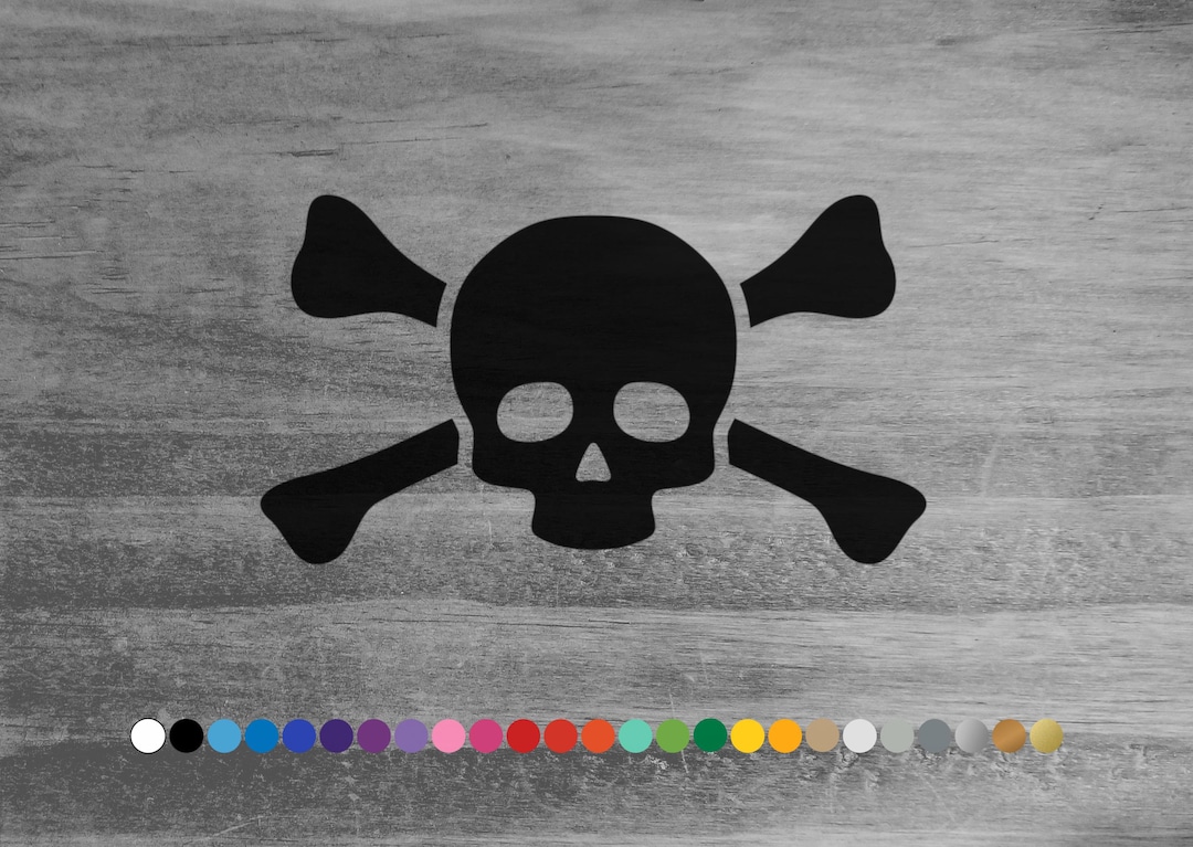 Crossbones Sticker Skull and Crossbones Vinyl Decal Sticker for Car Truck Rv Camper Van ...
