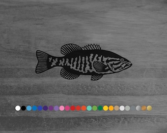 Smallmouth Bass vinyl decal sticker for car truck rv camper van window bumper boat hull laptop cooler room wall door fish artwork home decor