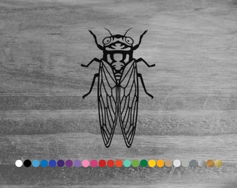 Cicada vinyl decal sticker for car truck rv camper van atv window bumper hood door laptop cooler boat hull room wall door bug art home decor