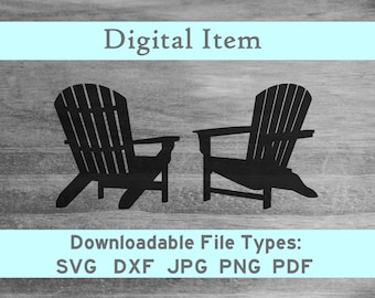 Adirondack Chair svg png dxf jpeg pdf digital file download -NOT a physical item-please read description htv cnc diy shirt press jpg artwork