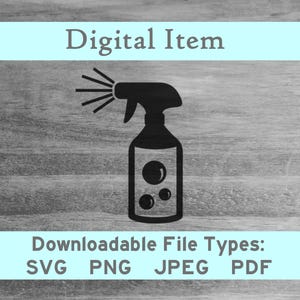 Sprühflasche svg png jpeg pdf digitaler Dateidownload -KEIN physischer Artikel-bitte lesen Sie die Beschreibung- jpg Vektor-ClipArt Kunst Wasserseife Bild