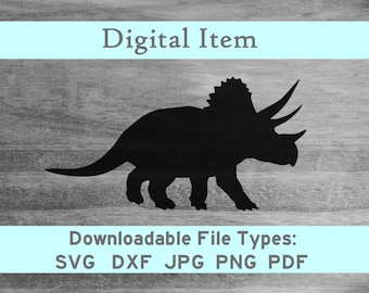 Triceratops svg dxf png jpeg pdf digital file download NOT a physical item-please read description htv jpg cnc art shirt press home decor