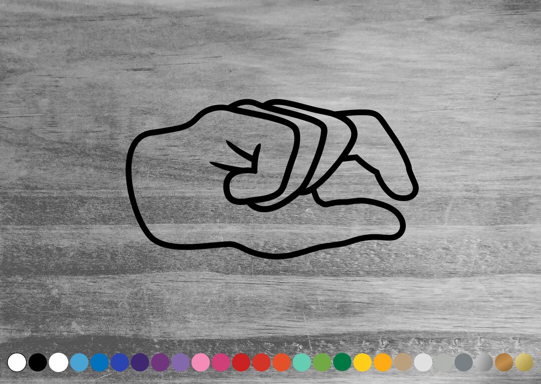Small Tiny Hand Vinyl Decal Sticker for Car Truck Rv Camper Van Lifted ...