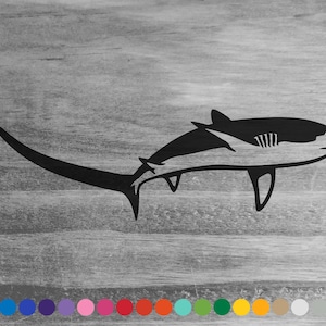 Thresher Shark vinyl decal sticker for car truck rv camper van atv utv window bumper boat hull laptop wall door ocean fish sea home decor