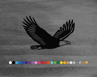 Bald Eagle vinyl decal sticker for car truck rv camper van atv window bumper hood boat hull laptop cooler room door wall bird art home decor