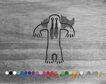 Bigfoot Sasquatch pictograph vinyl decal sticker for car truck rv camper van atv window bumper boat hull laptop cooler wall room decor art