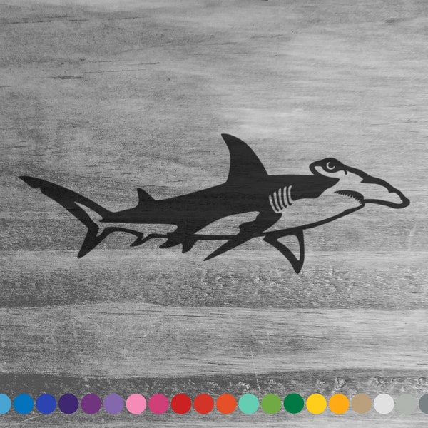 Hammerhead Shark vinyl decal sticker for car truck suv van rv camper atv window bumper boat kayak canoe cooler laptop wall door sign decor