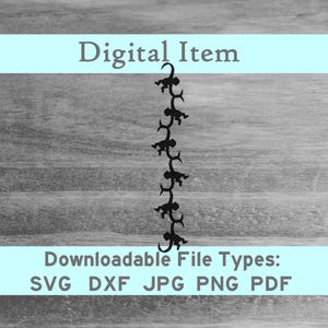 Hanging Monkeys svg dxf png jpeg pdf digital file download -NOT a physical item-please read description- jpg htv cnc shirt press toy clipart