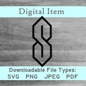 Cool Pointy S svg png jpeg pdf digital file download - not a physical item - please read description- cut file for arts crafts gifts cutter