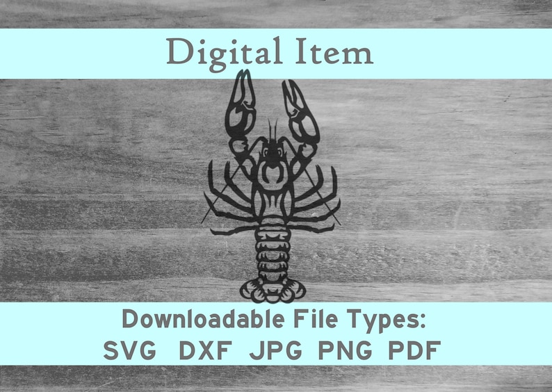 Crawfish Svg Dxf Png Jpeg Pdf Digital File Download -NOT a Physical ...